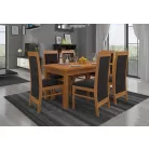 RODOS 7 asztal és szék készlet, üvegfűzfa