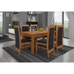 RODOS 7 asztal és szék készlet, üvegfűzfa