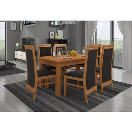 RODOS 7 asztal és szék készlet, üvegfűzfa