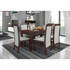 RODOS 7 asztal és szék készlet, Sötét dió