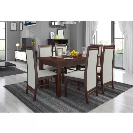 RODOS 7 asztal és szék készlet, Sötét dió