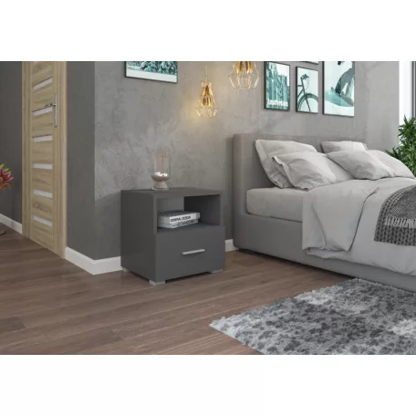 Éjjeliszekrény fiókkal EMI, Szürke