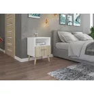 Éjjeliszekrény fiókkal LOGAN, Fehér, Sonoma