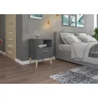 Éjjeliszekrény fiókkal LOGAN, Szürke