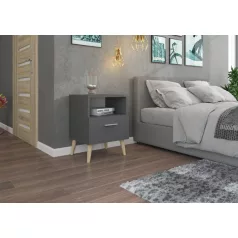 Éjjeliszekrény fiókkal LOGAN, Szürke