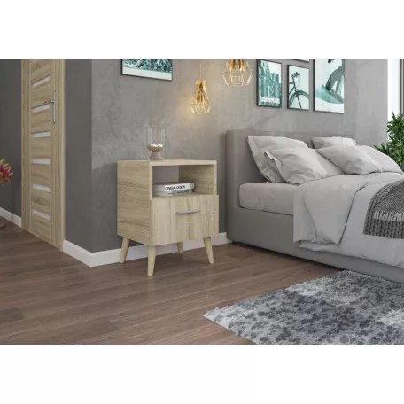 Éjjeliszekrény fiókkal LOGAN, Sonoma