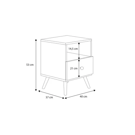 Éjjeliszekrény fiókkal LOGAN, Sonoma