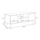 RTV PETRA, Fehér, Sonoma