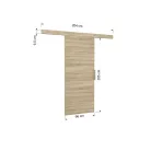 Fali tolóajtó PIXI 96, Fehér