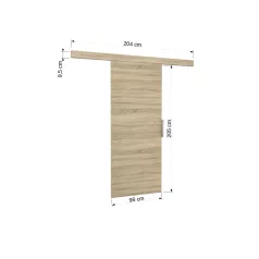 Fali tolóajtó PIXI 96, Fehér