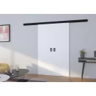 TOPPO 140 kétszárnyú falra szerelhető tolóajtó, Fehér, Fekete