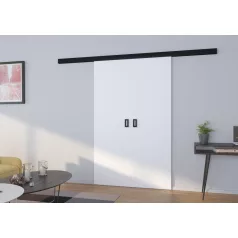   TOPPO 160 kétszárnyú falra szerelhető tolóajtó, Fehér, Fekete