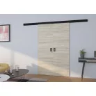 TOPPO 120 kétszárnyú falra szerelhető tolóajtó, Sonoma, Fekete