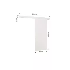 Fali tolóajtó DAAN 96, Fehér