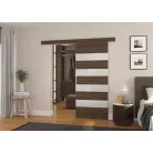 Fali tolóajtó MILOU 86, Csoki, Fehér Lacobel