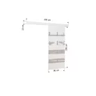 Fali tolóajtó MILOU 96, Fehér, Fehér Lacobel