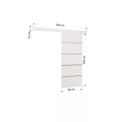 Fali tolóajtó TONY 96, Fekete