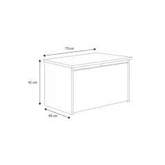 DARIA játéktároló láda, Fehér, Ballerina