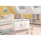 DARIA játéktároló láda, Fehér, Ballerina With Unicorn