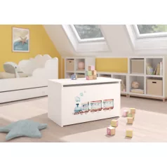 DARIA játéktároló láda, Fehér, Railway