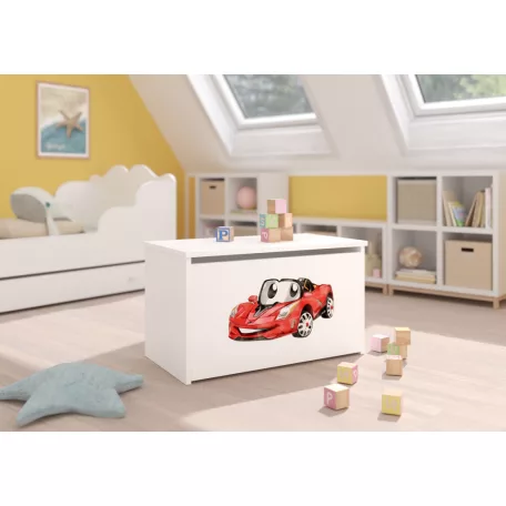 DARIA játéktároló láda, Fehér, Red CAR