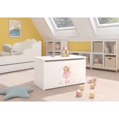 DARIA játéktároló láda, Fehér, Girl With Wings