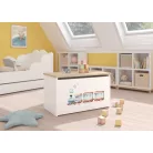 DARIA játéktároló láda, Fehér, Sonoma