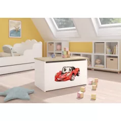 DARIA játéktároló láda, Fehér, Sonoma