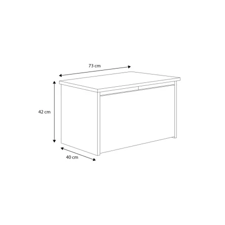 DARIA játéktároló láda, Fehér, Sonoma