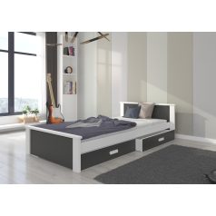 Ágy ALDEX 180x80, Fehér, Füstszürke