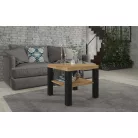 BILL kávés asztal 60x60, Artisan, Fekete matt