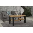 GOMEZ kávés asztal 100x55, Artisan, Fekete matt