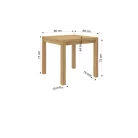 OLAF 1 kávés asztal 80x80, Fehér