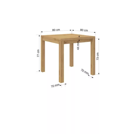 OLAF 1 kávés asztal 80x80, Fehér