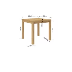 OLAF 1 kávés asztal 80x80, Artisan, Fekete matt