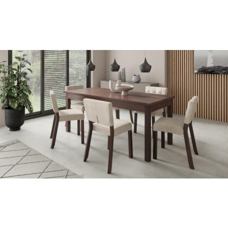 Asztal és székek garnitúra RODOS 80, Sötét dió