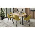 Asztal és székek garnitúra RODOS 82, Fekete, Sonoma