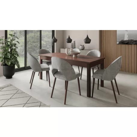 Asztal és székek garnitúra RODOS 82, Sötét dió