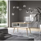 SANA 90x50 kávészünetasztal, Fehér, Craft Gold