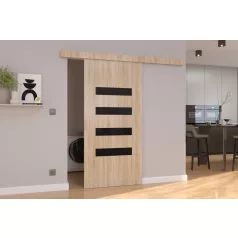 Fali tolóajtó FORLI 96, Sonoma, Fekete Lacobel