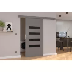 Fali tolóajtó FORLI 96, Szürke, Fekete Lacobel