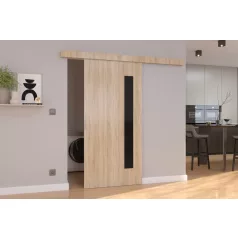 Fali tolóajtó GELA 76, Sonoma, Fekete Lacobel