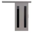 Fali tolóajtó HERS 76, Szürke, Fekete Lacobel