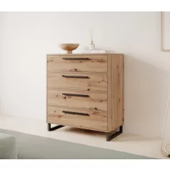 Fiókos komód ARIA, Artisan, Fekete