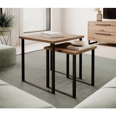 2 az 1-ben kávézóasztal ARIA, Artisan, Fekete