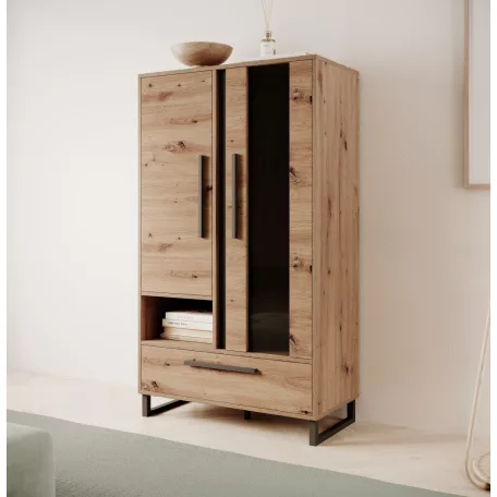 Alacsony vitrin ARIA, Artisan, Fekete