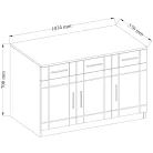 Komód PARVIN, Sonoma, Fehér