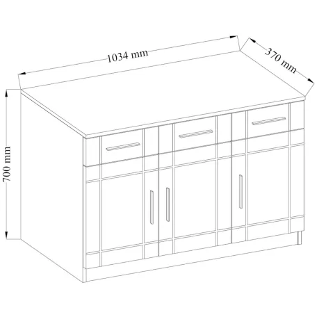 Komód PARVIN, Sonoma, Fehér