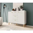 Komód BESA, Fehér, Bükk