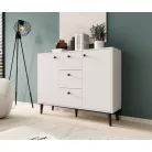 Komód BESA, Fehér, Fekete